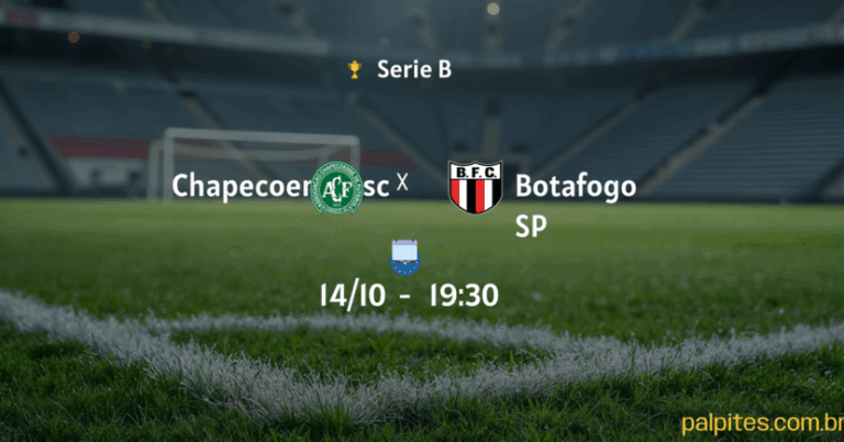 Palpites e prognósticos para Chapecoense-SC x Botafogo SP na Série B nesta terça-feira 14/10