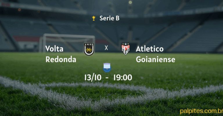 Palpites e prognósticos para Volta Redonda x Atletico Goianiense pelo Série B nesta segunda-feira 13/10