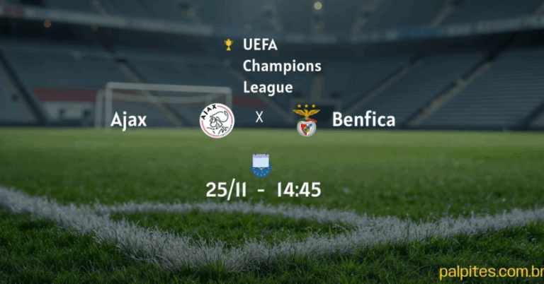 A análise completa dos palpites e prognósticos para Ajax x Benfica na UEFA Champions League em 25/11
