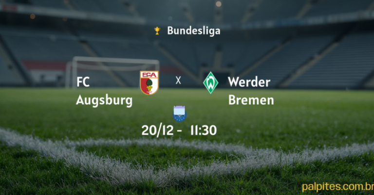 Palpites e Prognósticos para FC Augsburg x Werder Bremen na Bundesliga em 20/12